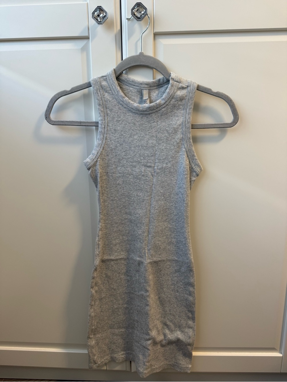 Skims Gray Ribbed Tank Dress